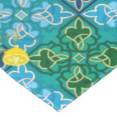 Nappe Citrus, citrons, vert, tuiles bleues, art d'été    (Angle)