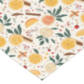 Nappe Citrus et cannelle vert et orange (Angle)