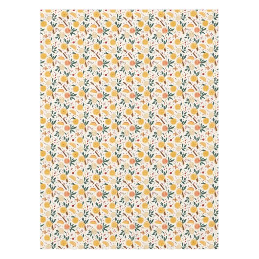 Nappe Citrus et cannelle vert et orange (Devant)