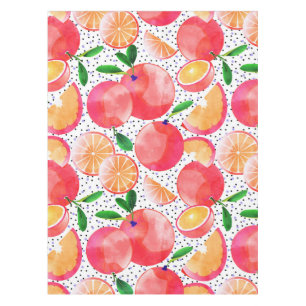 Nappe Citrus Tropical   Pois de fruits juteux   Aliments