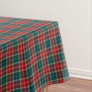 Nappe Clan Baxter Tartan Forest Green et Red Plaid