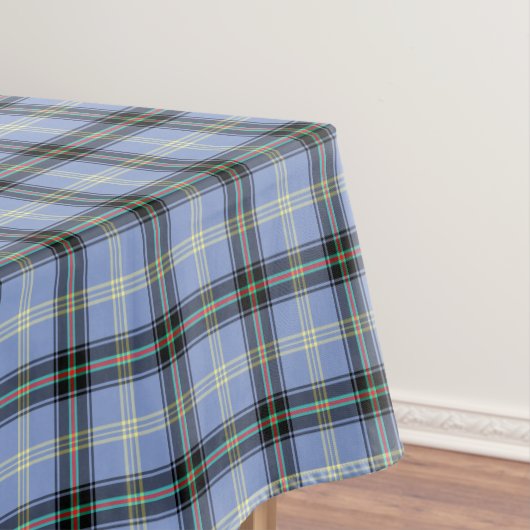 Nappe Clan Bell Light bleu et noir Tartan écossais (In Situ)