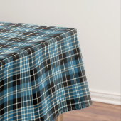 Nappe Clan Clark Bleu clair, noir et blanc Tartan (In Situ)