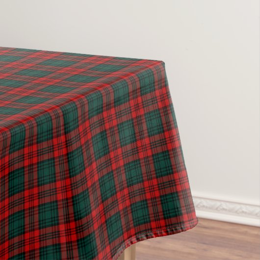 Nappe Clan Kerr Red et Forest Green Scottish Tartan (In Situ)