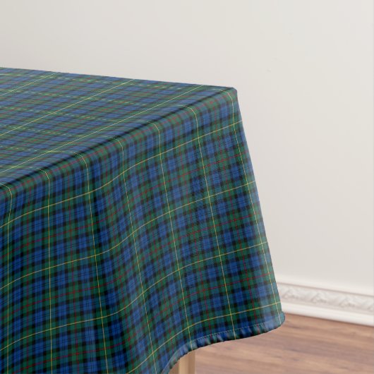 Nappe Clan MacEwan Royal Blue et Green Scottish Tartan (In Situ)