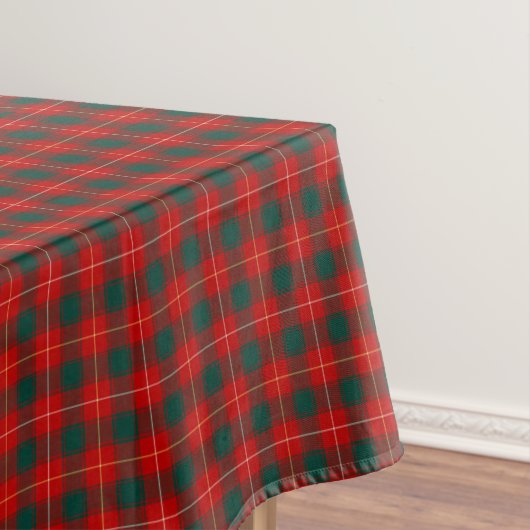Nappe Clan MacPhee Red et Forest Green Scottish Tartan (In Situ)