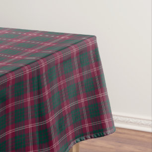 Nappe Clan tartan écossais marron et vert de Crawford
