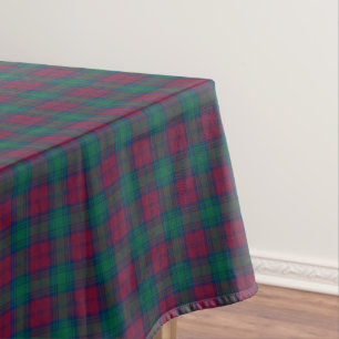 Nappe Clan tartan écossais marron et vert de Lindsay