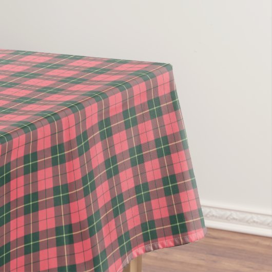 Nappe Clan Wallace Pink et Green Reproduction Tartan (In Situ)