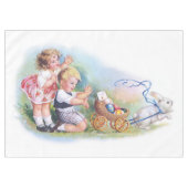 Nappe Clapsaddle : Enfants jouant avec le lapin (Devant (Horizontal))