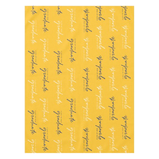 Nappe Classe de 2024 Diplômé Bleu Jaune Blanc (Devant)