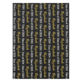 Nappe Classe de 2024 et nom du diplômé Black White Gold (Devant)