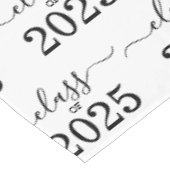 Nappe Classe de 2025 Elégant noir et blanc (Angle)