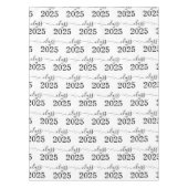 Nappe Classe de 2025 Elégant noir et blanc (Devant)