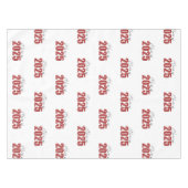Nappe Classe Parties scintillant rouge de 2025 (Devant (Horizontal))