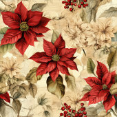 Nappe Classic Christmas Flowers Tablecloth Cozy Style