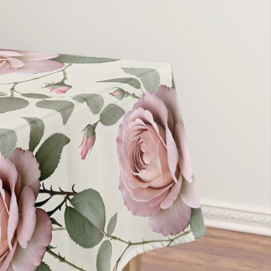 Nappe Classic English Roses In Soft Shades Of Pink  (In Situ)