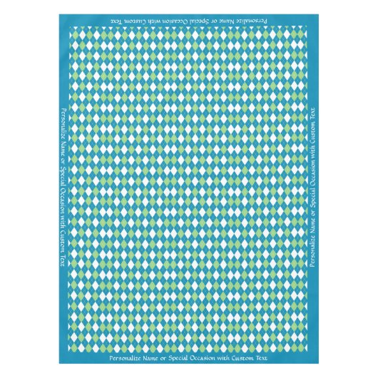 Nappe Classic Retro Blue Lime Green Jacquard Diamond (Devant)