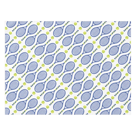 Nappe 💙 classique 🎾 bleu, vert, blanc 🎾 motif (Devant (Horizontal))