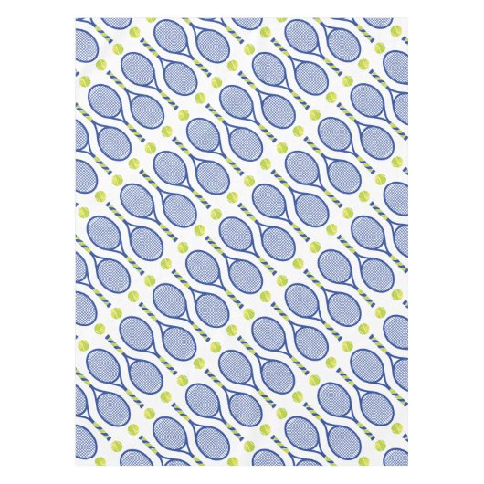 Nappe 💙 classique 🎾 bleu, vert, blanc 🎾 motif (Devant)