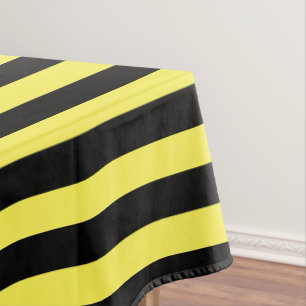 Nappe Classique moderne noir et jaune rayé