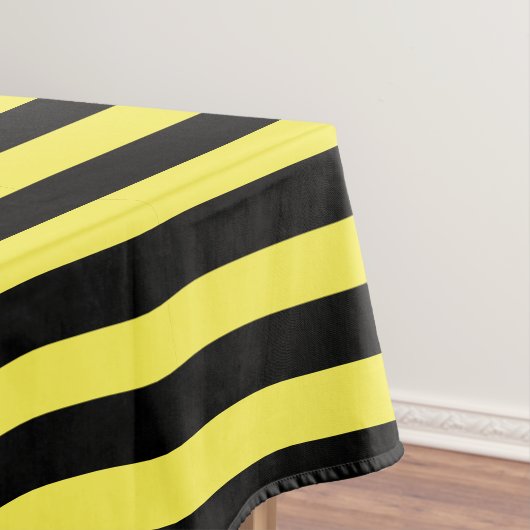 Nappe Classique moderne noir et jaune rayé (In Situ)