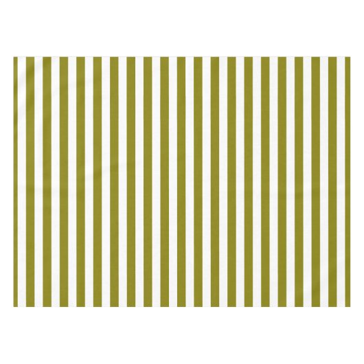 Nappe Classique Moderne Olive Vert et Blancs (Devant (Horizontal))