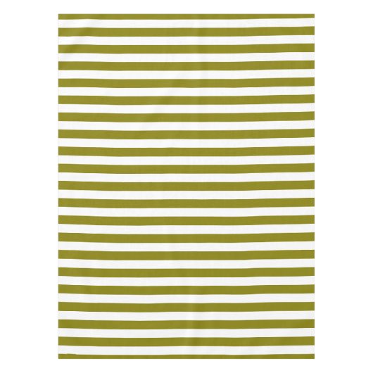 Nappe Classique Moderne Olive Vert et Blancs (Devant)