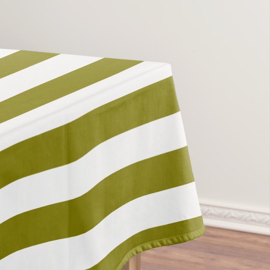 Nappe Classique Moderne Olive Vert et Blancs (In Situ)