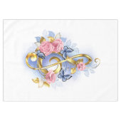 Nappe Clé de fer avec roses roses roses (Devant (Horizontal))
