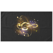 Nappe Clé de Sol en Or Musique (Devant (Horizontal))