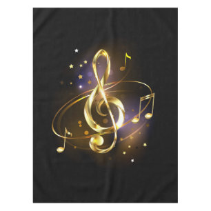 Nappe Clé de Sol Musicale en Or