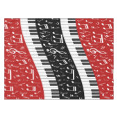 Nappe Clés de piano de courbe et notes musicales (Devant (Horizontal))