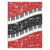 Nappe Clés de piano de courbe et notes musicales (Devant)