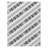 Nappe Clés et marguerites grecques noir et blanc (Devant)