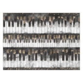 Nappe Clés et notes de piano - aquarelle et or (Devant (Horizontal))