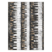 Nappe Clés et notes de piano - aquarelle et or (Devant)