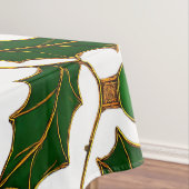 Nappe Cloisonne Art Christmas Lights and Holly (In Situ)