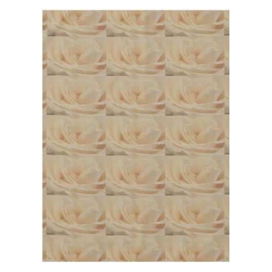 Nappe Closeup Rose couleur crème (Devant)