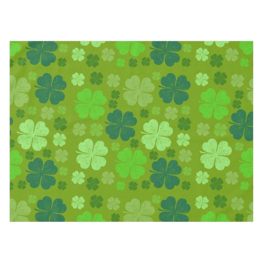 Nappe Clovers verts, Lucky Clovers, Saint Patrick's Day (Devant (Horizontal))