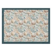 Nappe Coastal Seashells étoiles de mer vert pastel ivoir (Devant (Horizontal))