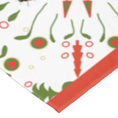 Nappe Coccinelle de Noël Rouge Blanc Vert (Angle)