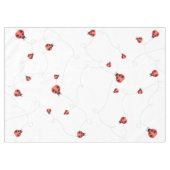 Nappe Coccinelles à l'aquarelle blanche (Devant (Horizontal))