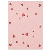 Nappe Coccinelles rose à l'aquarelle (Devant)