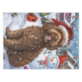 Nappe Cockapoo Merveilleux Noël Joyeux Noël (Devant (Horizontal))