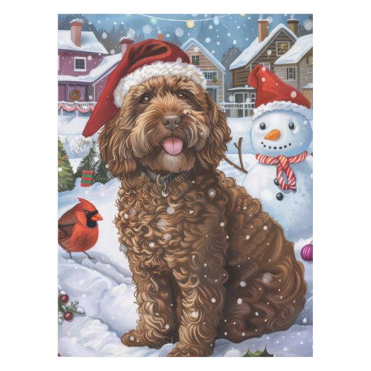 Nappe Cockapoo Merveilleux Noël Joyeux Noël (Devant)