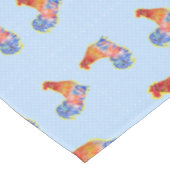 Nappe Cockerel Rooster Rouge Drôle et Zones Bleues et Bl (Angle)