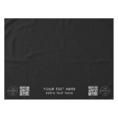 Nappe Code QR Logo Entreprise Magasin Éphémère Noir (Devant (Horizontal))
