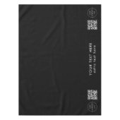 Nappe Code QR Logo Entreprise Magasin Éphémère Noir (Devant)