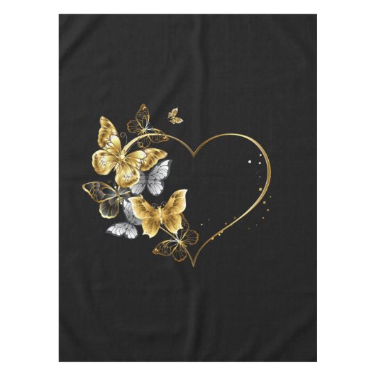 Nappe Coeur aux papillons d'or (Devant)